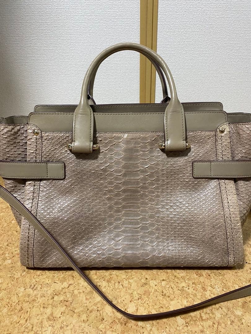 COACH Swagger Python Pattern Leather 2-Way Should… - image 2