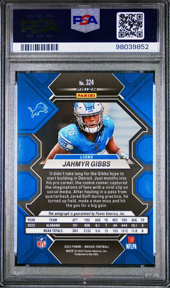 Buy 2023 Panini Mosaic - Rookies Jahmyr Gibbs #324 Choice
