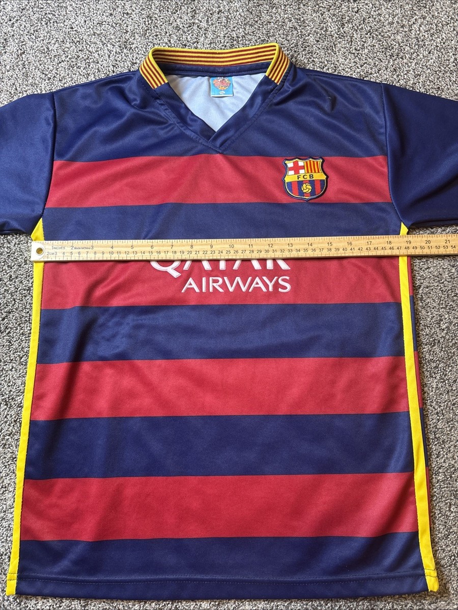 Men's Barcelona FC Suarez # 9 Soccer Jersey Youth Sz XXL - FCB