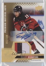 2022 Team Canada Juniors Premium Signatures Elliot Desnoyers Patch Auto 0f5t