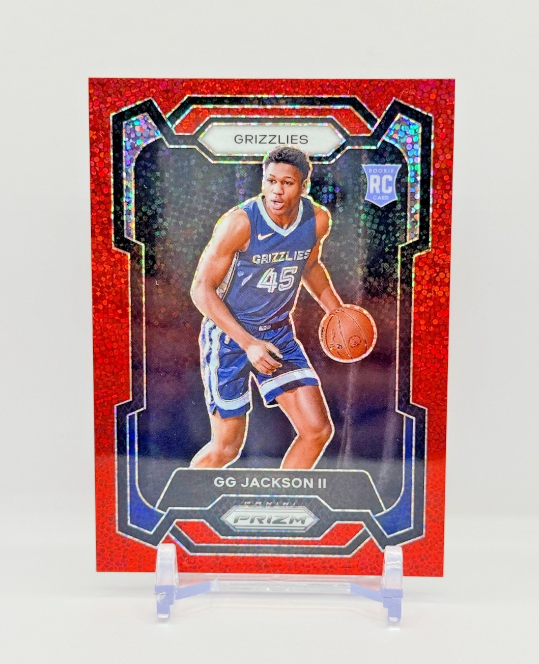 GG Jackson II 2023-24 Panini Prizm Red Sparkle Rookie Card #179, Grizzles