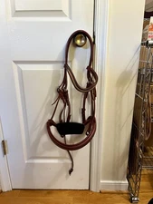 Devoucoux Makila DOUBLE Bridle - Havana with Gold - Full - NEW