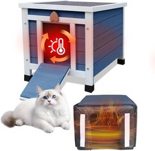 Outdoor Cat House Insulated Outdoor Cat House W/ Warm Liner Winter Weatherproof