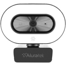 Aluratek 1080P USB Webcam wAdjustable Lighting, Autofocus  Dual Mics