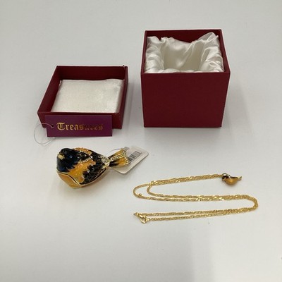 Tiny Treasures Oriole Figurine & Hidden Necklace New