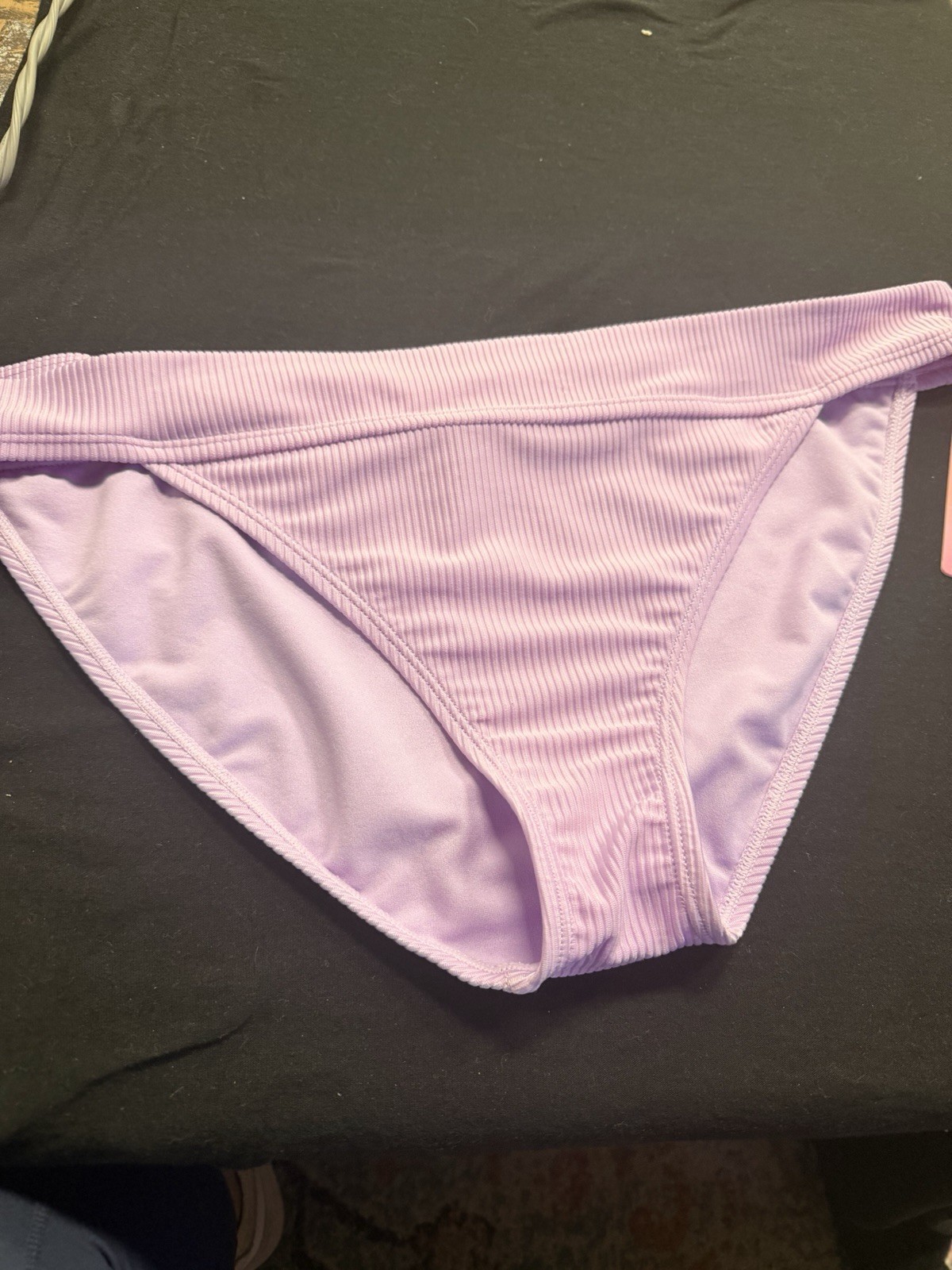 NWT Juniors Ninety-Nine Ribbed Hipster Swim Bottoms XXL Lavender