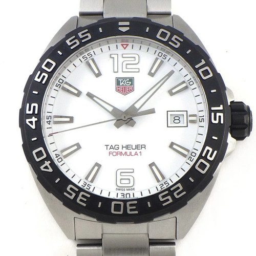 TAG Heuer Watch Formula 1 WAZ1111.BA0875 Date White Dial Quartz Analog Used - Picture 1 of 12
