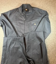 Dickies Men's Coveralls Size XLT Zip Up Navy Blue Long Sleeve Work Jumpsuit