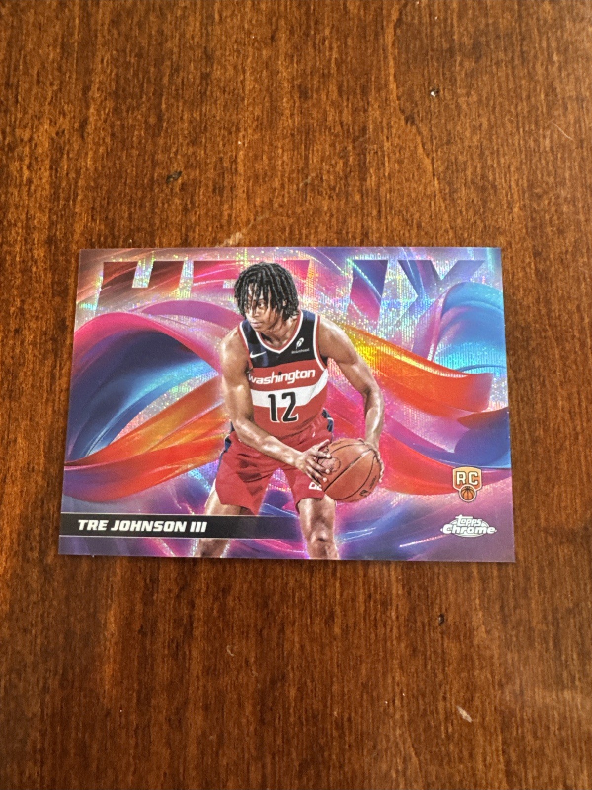 2025-26 Topps Chrome Tre Johnson III Helix Case Hit SSP