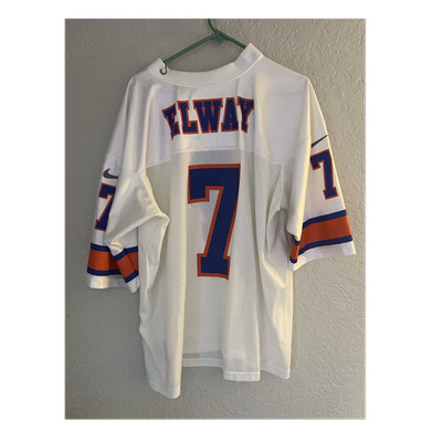 VTG John Elway Nike Denver Broncos #7 NFL Jersey WHITE away XL superbowl era