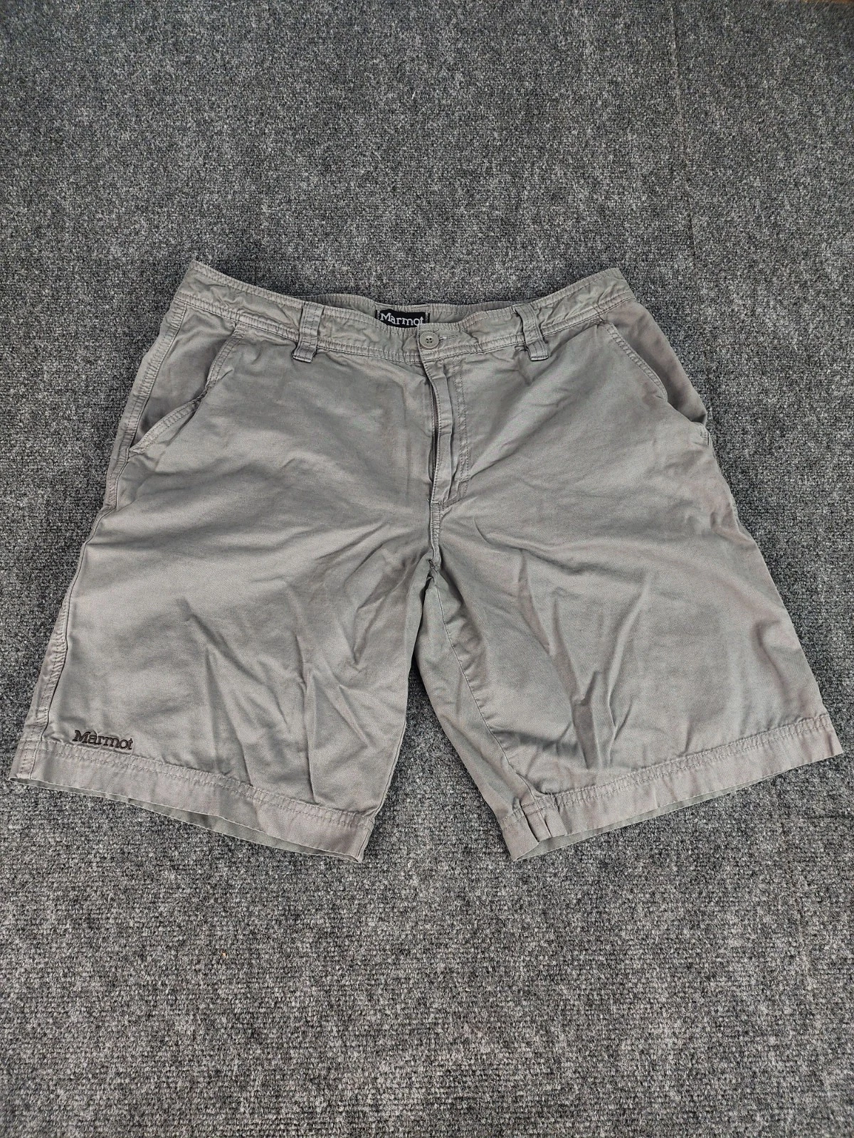 Marmot Shorts Mens 36 Gray Tech Pocket Stretch Hiking Outdoor Gorpcore