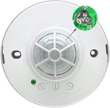 360 Degree Ceiling Occupancy Sensor, PIR Motion, Switch, 110V-240VAC, 3 Detect