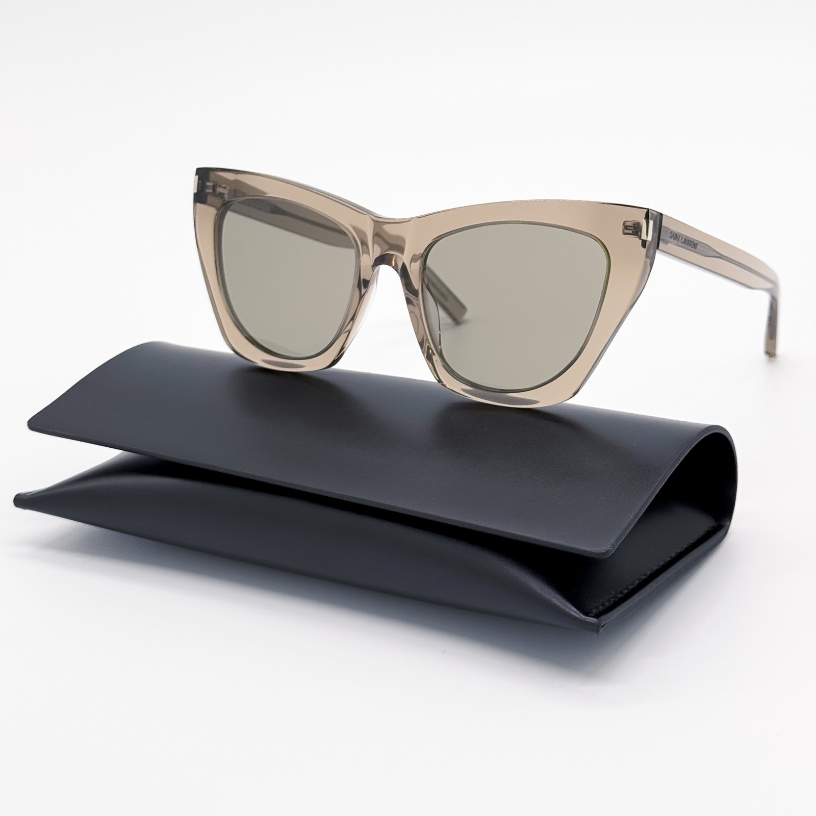 NUOVI OCCHIALI DA SOLE SAINT LAURENT SL214 KATE 025 DONNA OCCHIO DI GATTO MARRONE SL 214 KATE 025