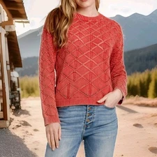 Women's Acid Wash Sweater - Another Love L Western Cowgirl 