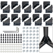 20 Sets 2020 Corner Bracket Kit 6mm Slot Hex Screws Slide Nuts Washers