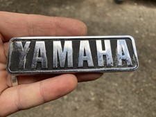 Vintage Plastic Chome Yamaha Motorcycle Badge