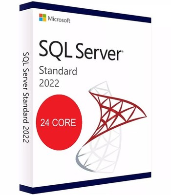 SQL Server 2022 Standard 24 Core Genuine with Holographic COA Unlimited UserCALs
