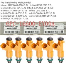 6x Genuine Denso Oem Fuel Injectors 16600-ey00a Nissan 370z 3.7l