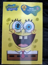 SpongeBob SquarePants Mens 4 Pack Crew Socks Gift Box New