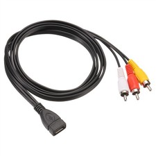 USB to RCA Cable, 5ft USB to 3 RCA Female Stereo Audio Video Cable Adapter