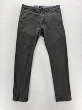 J Crew 484 Slim Fit Pants Mens 30x32 Gray Stretch Chino Casual Preppy Travel