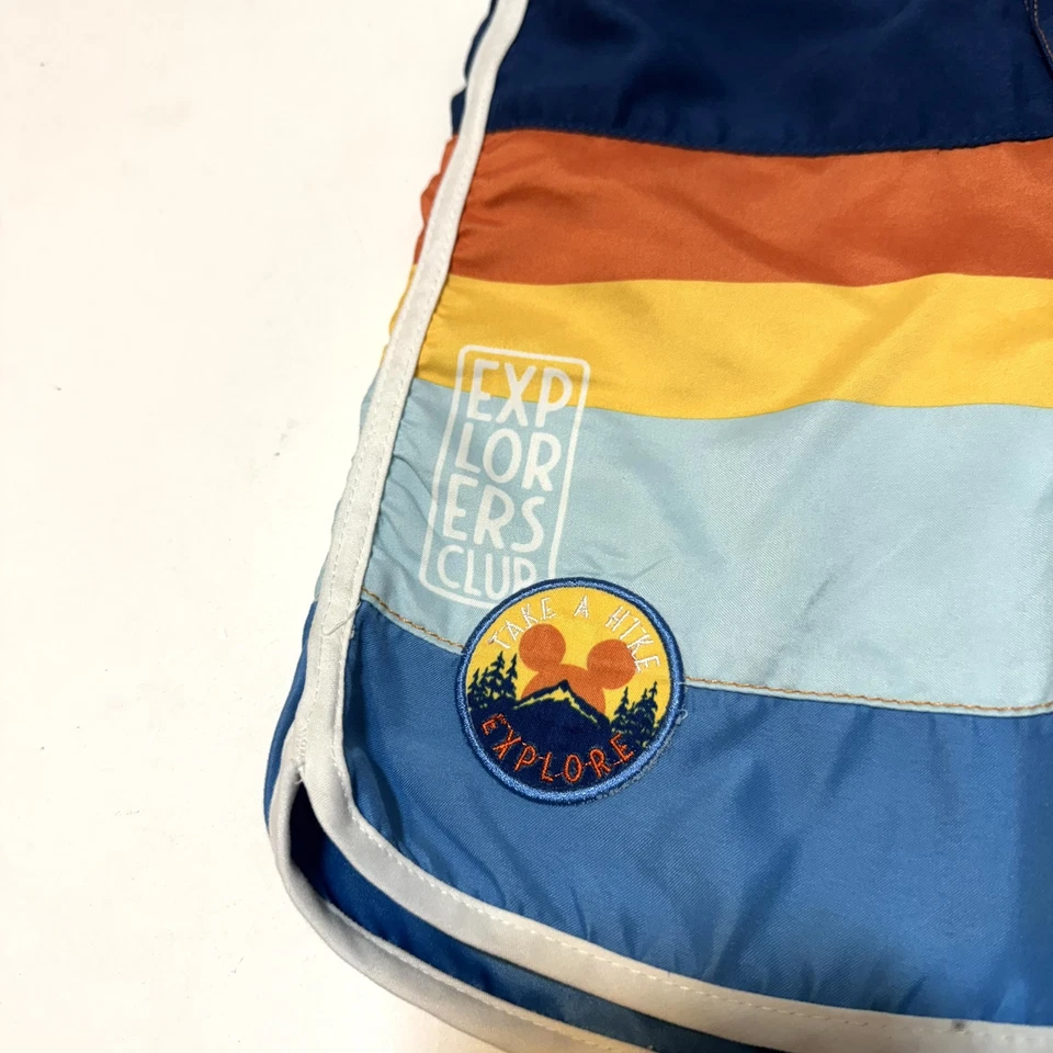 Baúl de natación retro a rayas de Mickey Mouse y Plutón de Disney para niños talla 4 Foto 3 de 4