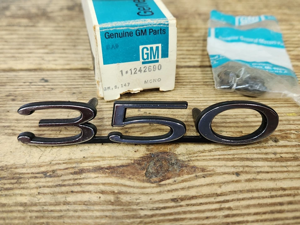 NOS OEM GM 1973 1974 Buick Apollo 350 Fender Emblem Badge Logo 1242690 NEW - Image 2 of 4