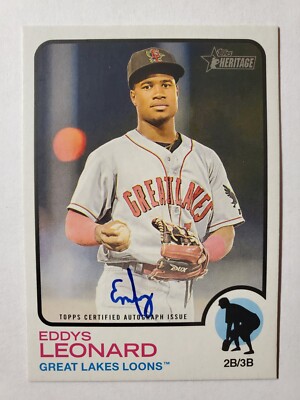 2022 Topps Heritage Minor League Eddys Leonard Real One Auto Autograph
