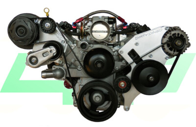Dirty Dingo LS Truck Billet High Mount Power Steering Alternator R4 AC Combo Kit