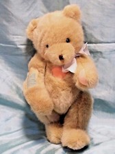 Cherished Teddies Plush Stuffed Teddy Bear Heart Patch Jointed 14"Tall Dakin