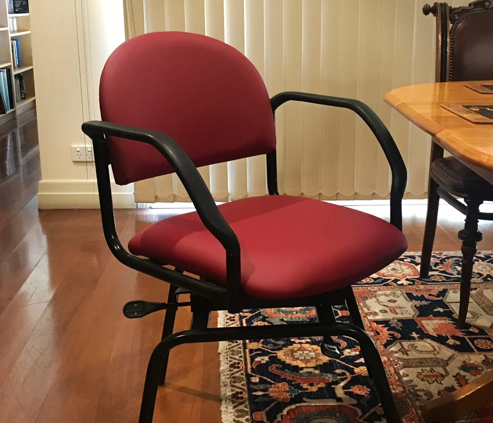 Revolution Dining Chair - swivel slide mechanism. Strawberry colour. - image 2 of 4