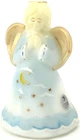 Stunning! Fenton Art Glass Hand Painted Milk Satin Angel - Signed by M. Young