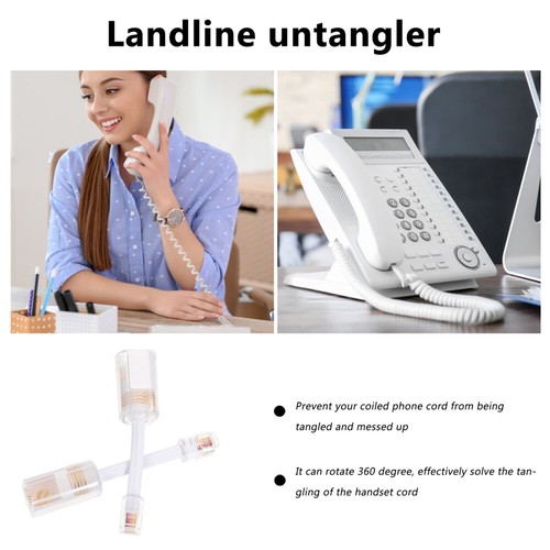 2 Pcs Anti-Wickelvorrichtung Für Telefonleitungen Kabelentwirrer Telefonkabel - Zdjęcie 11 z 12