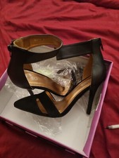 Bebo Black Shoes Heels Leather Size 37 EU / 4 UK with box Women