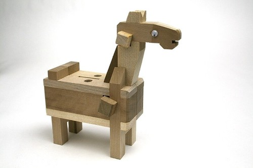 Kumiki Wooden Puzzle Coin Bank & Pen Holder | Japanese Yosegi Craft by Hakone Ma - Picture 7 of 7