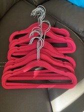 Girls Pink Velour Hangers QTY 25