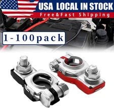Battery Terminal Connector Top Post Positive Negative Heavy Duty Universal Lot