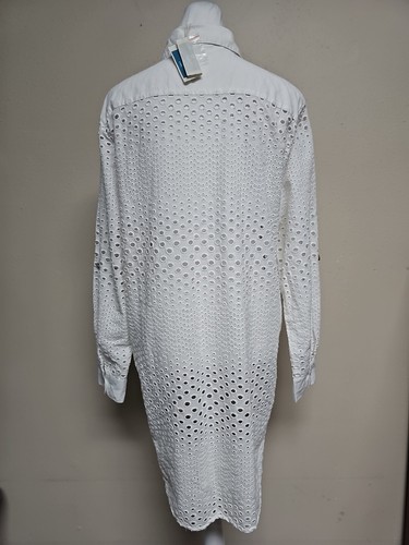 NWT BLUE ISLAND Women's Blouse Long Sleeve Button Down White Color Sheer.Size L - Picture 13 of 18