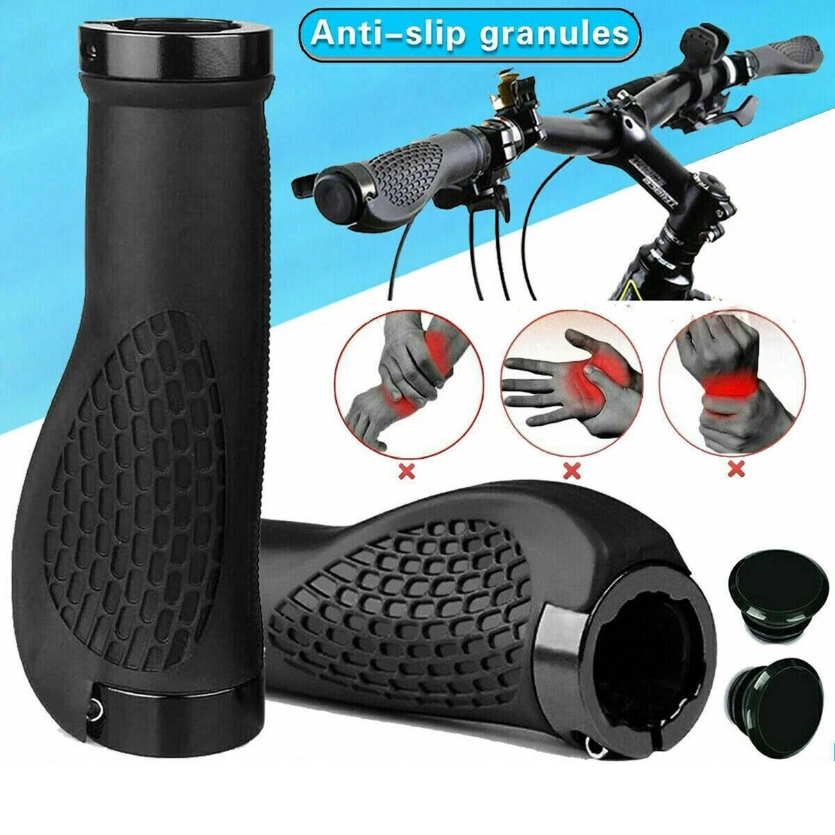 2 Pezzi Mountain Bike Manubrio Grip Leva Del Freno In Silicone Per Protezione Della Copertura Protezione Della Maniglia Del Freno Della Bicicletta - Foto 8