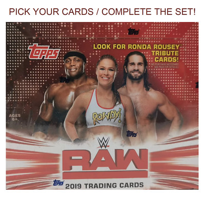 2019 Topps WWE Raw Wrestling - Pick Your Cards / Complete The Set!