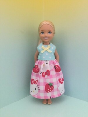 Handmade Doll Clothes fits CHELSEA Hello Kitty Dress New NO