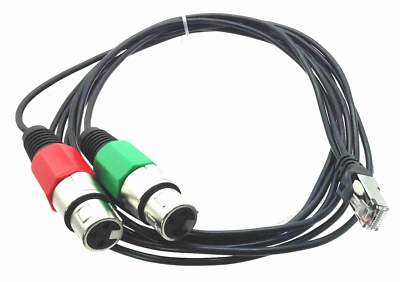 RJ45 (male) to Dual XLR (female) Cable for AXIA - 6 feet
