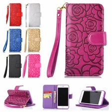 Luxury Flip Wallet Leather Women's Case for iPhone 15 Pro Max 14 13 12 11 8 7