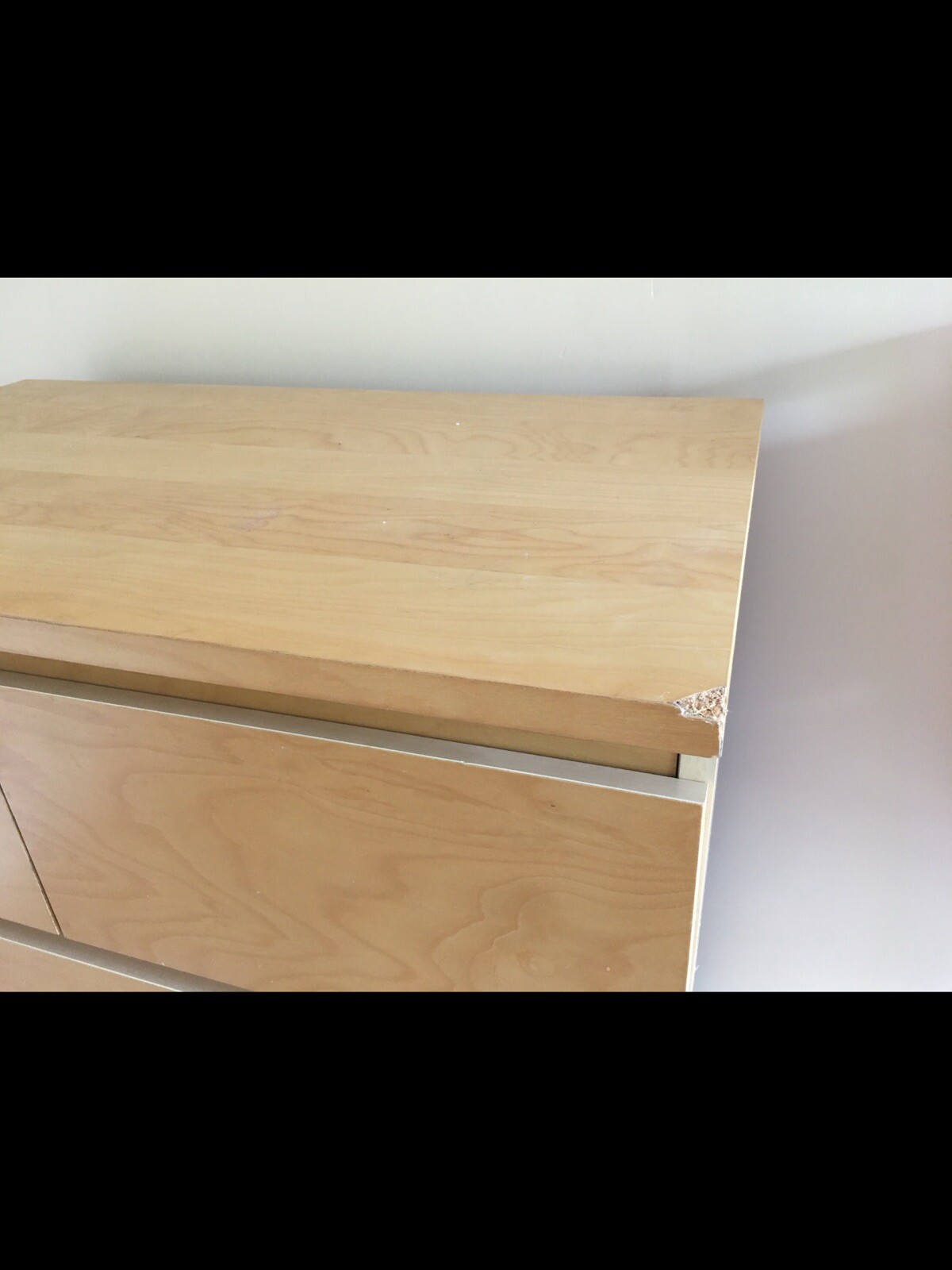 IKEA Malm Chest Of Drawers Oak veneer 4 drawers eBay