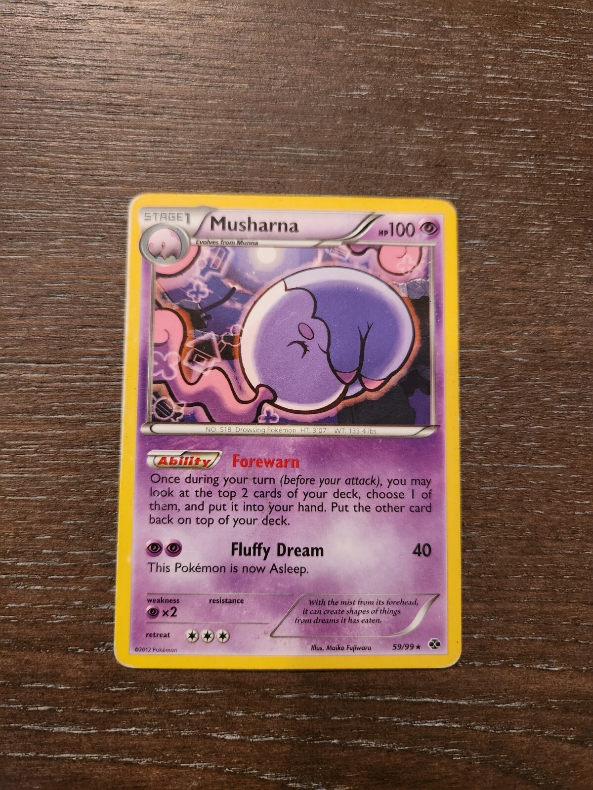 Musharna 59/99 Next Destinies Non Holo Rare GLC Pokémon 2012 MP