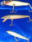  Vintage Lure Lot Wooden ,Glass Eyes 8 Piece Lot  JAPAN Junk Drawer Fishing  — photo 4