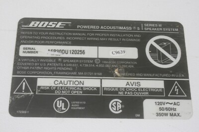 Bose 111791 6 in Subwoofer Speaker Woofer Driver Acoustimass | eBay