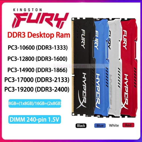 8GB/ 16GB=(2×8GB) DDR3 1600 1866 2133 2400 MHz DIMM Desktop Gaming Memory 240pin