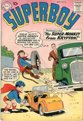 Superboy # 76 VERY GOOD Oct. 1959 Date written in pen front cover
