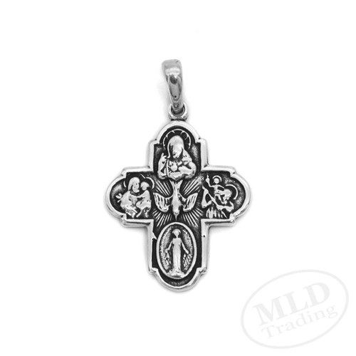 MLD 925 Sterling Silver 4-Way Cross Medal Pendant – Made In USA - Picture 8 of 8